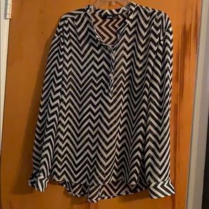 Chevron sheer top